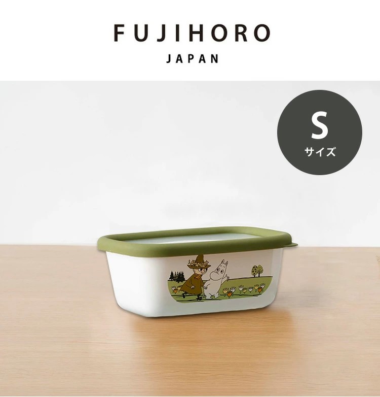 富士琺瑯廚具推薦: 姆明系列淺方型保鮮盒