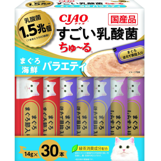 CIAO貓零食肉泥餐包30件裝