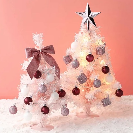  熱門聖誕禮盒推介：Francfranc - 粉紅色聖誕樹套裝 60 cm 