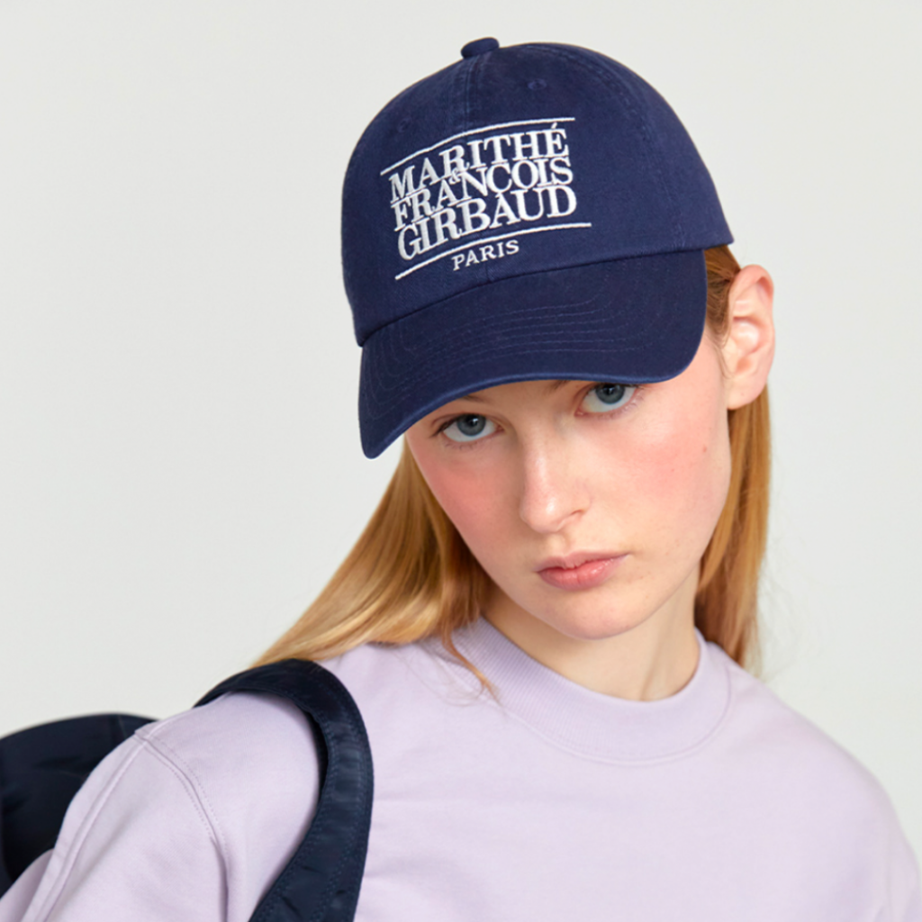 Marithé François Girbaud 熱門單品推介 2.經典 logo 刺繡老帽 (海軍藍) 