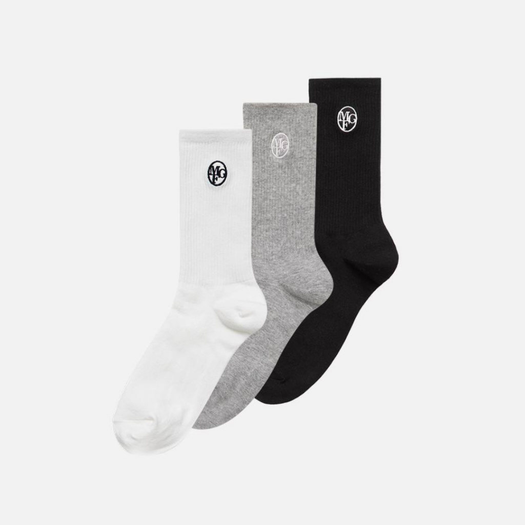 3 Pack Embroidery Socks in Multi Color