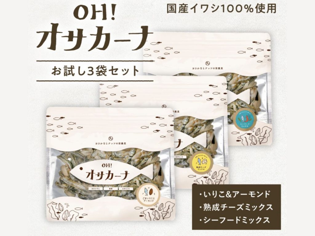 Oh! SAKANA Almond Fish Snack 3 Pack