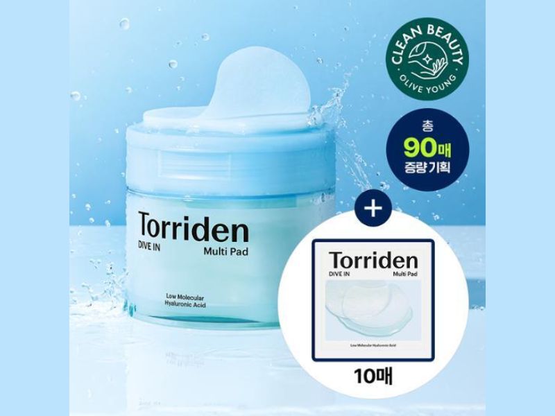 Torriden - 低分子透明質酸爽膚多用途棉片 80+10片