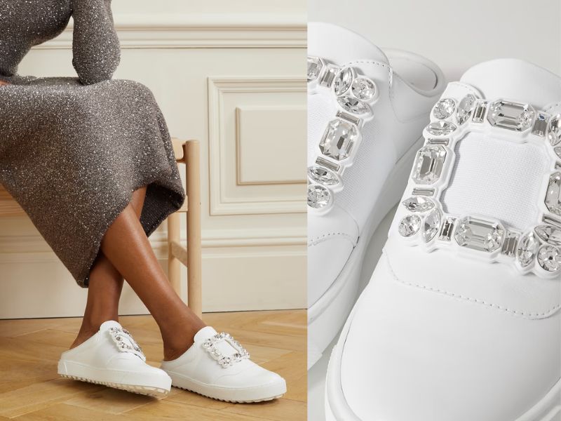 Roger Vivier Very Vivier Strass Crystal-embellished Sneakers