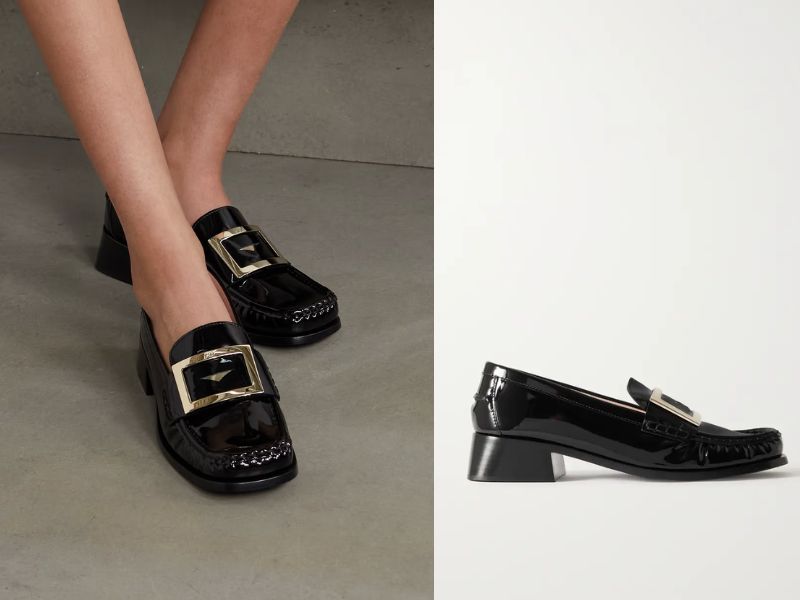 Roger Vivier Preppy Viv Patent-leather Loafers