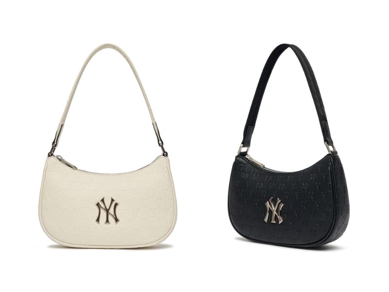 MLB 經典老花壓紋 New York Yankees Hobo Bag