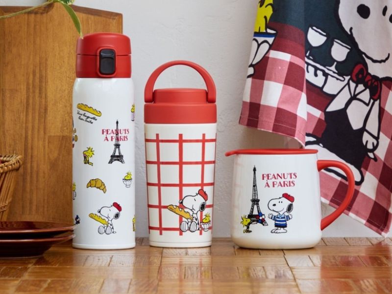 Afternoon Tea Living×PEANUTS Paris Collection Insulated Mug w/ Handle 320ml