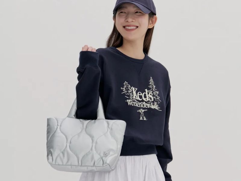 Keds wave padded tote bag