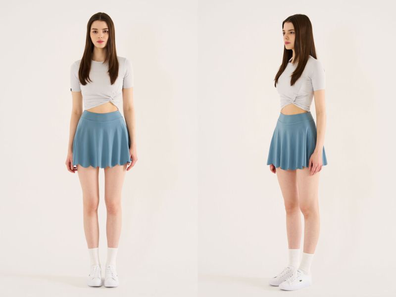 LOVEFORTY WAVE TENNIS SKIRT BLUE 網球服