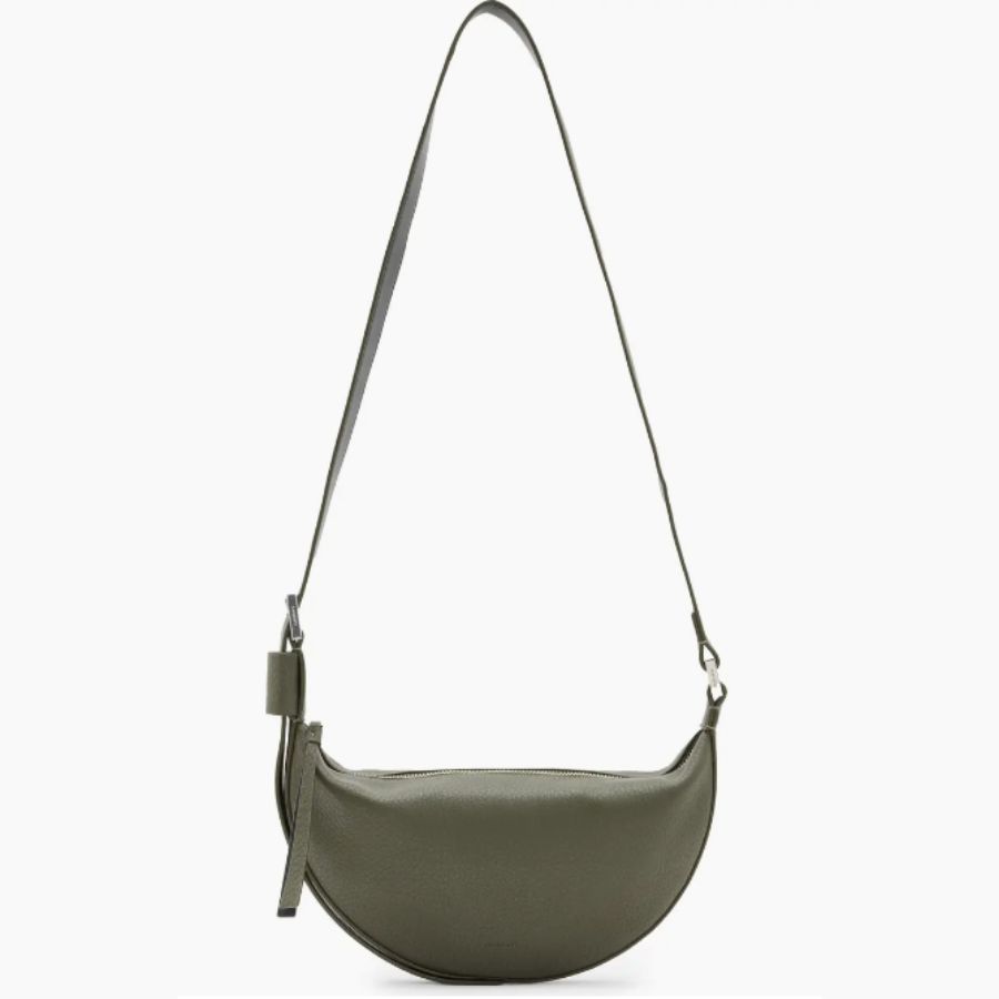 Half Moon Leather Crossbody Bag