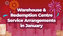 Warehouse & Redemption Centre Service Arrangements in January