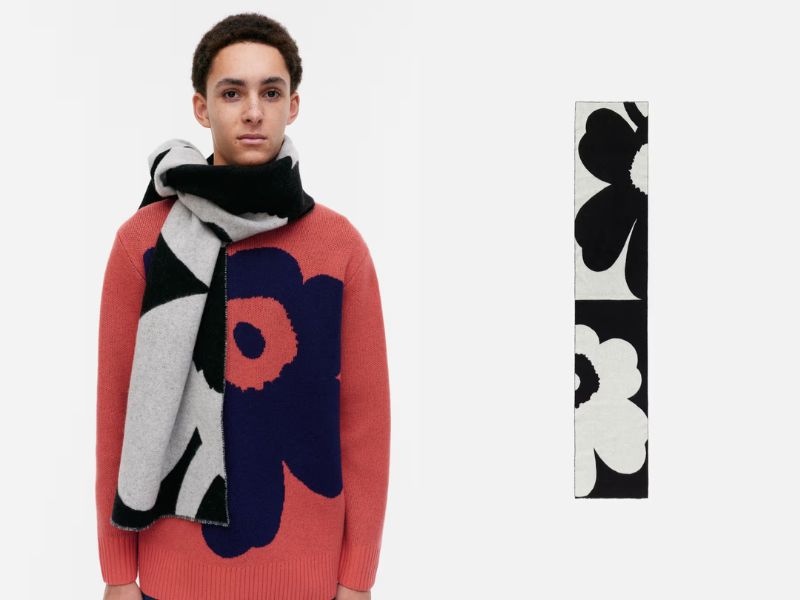 Marimekko Sävellys Unikko Kioski scarf