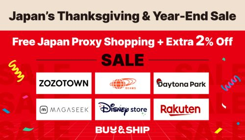 Buy&Ship Japan Free Proxy Service Fee + Up to 8% Off