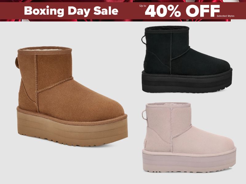 UGG Boxing Day 特價6折起：Classic Mini Platform