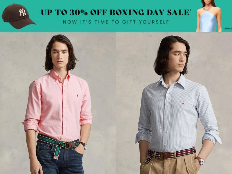 The Iconic Boxing Day 特價6折起：Polo RL Cotton Oxford Sport Shirt