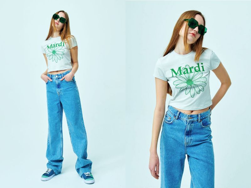 Mardi Mercredi Cropped T-shrirt Flowermardi