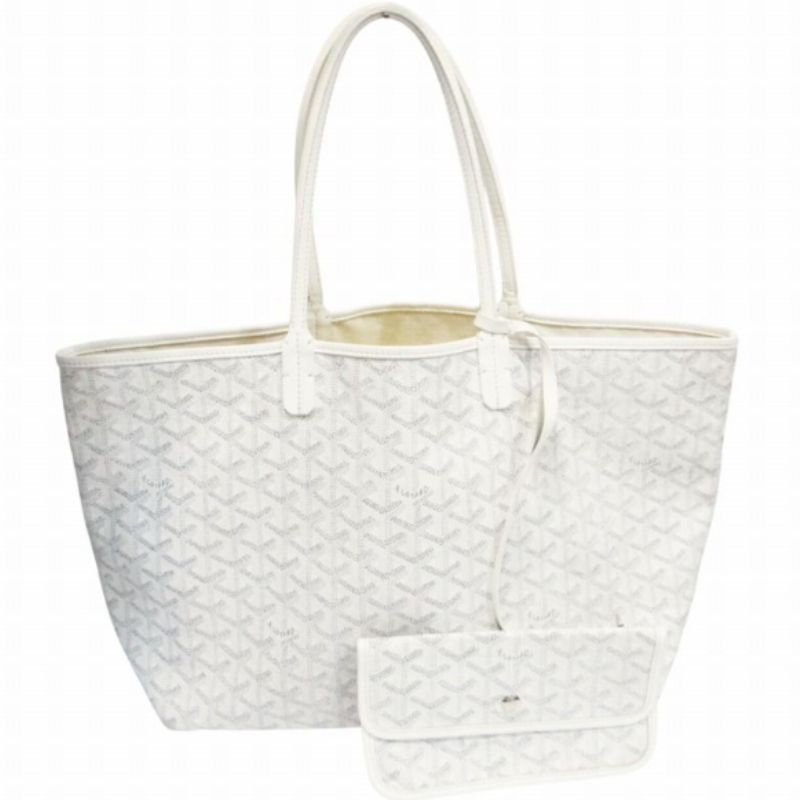 GOYARD Saint Louis PM Tote Bag White