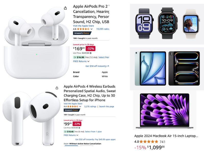 Apple Watch / iPad / MacBook / AirPods 