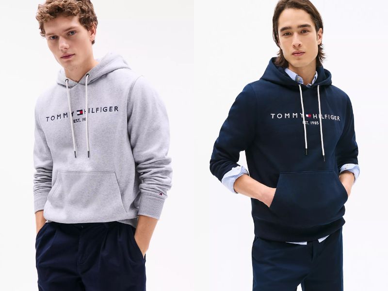 4. Tommy Hilfiger Embroidered Tommy Logo Hoodie